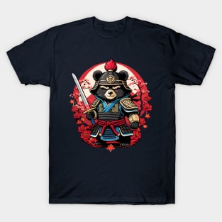 Japanese Samurai Bear Tattoo, Kawaii Ninja Bear T-Shirt